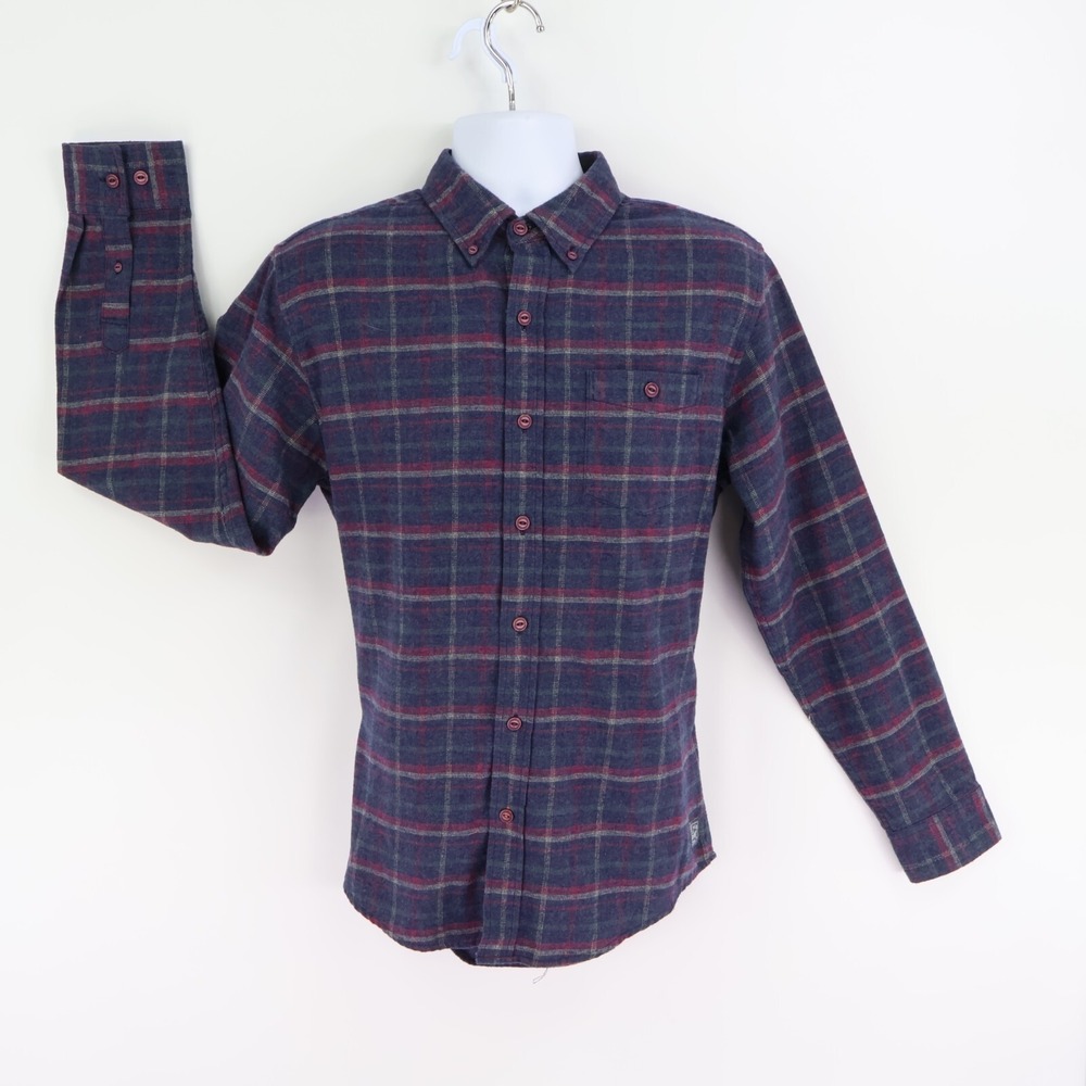 Weatherproof Long Sleeve Flannel Shirt Button Down Mens M Blue‎ Multicolor Plaid